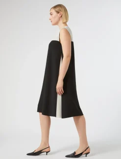 Discount Marina Rinaldi Crepe envers satin dress BLACK