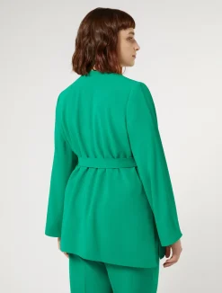 Sale Marina Rinaldi Crepe envers satin jacket GREEN