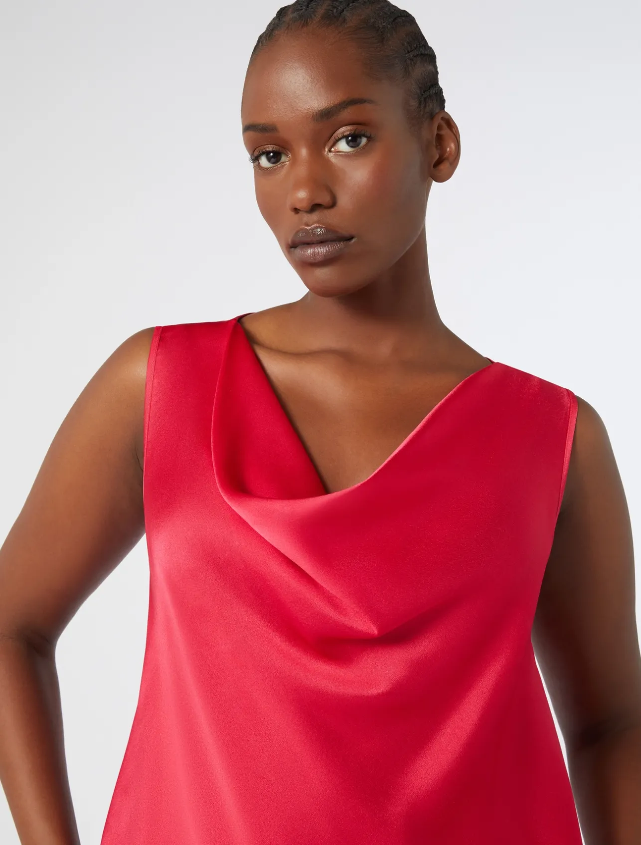 Discount Marina Rinaldi Crepe envers satin top FUCHSIA