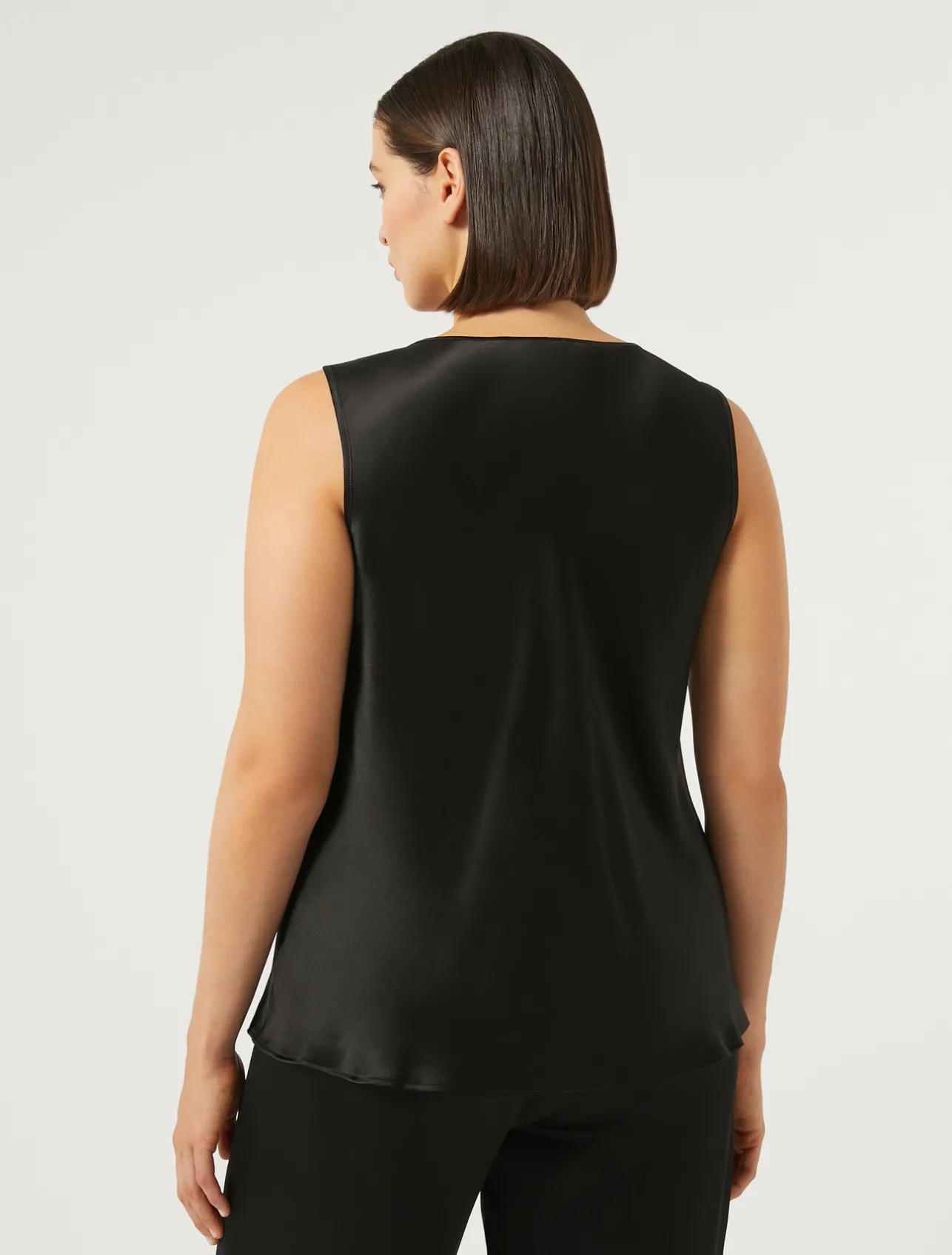Online Marina Rinaldi Crepe envers satin top BLACK