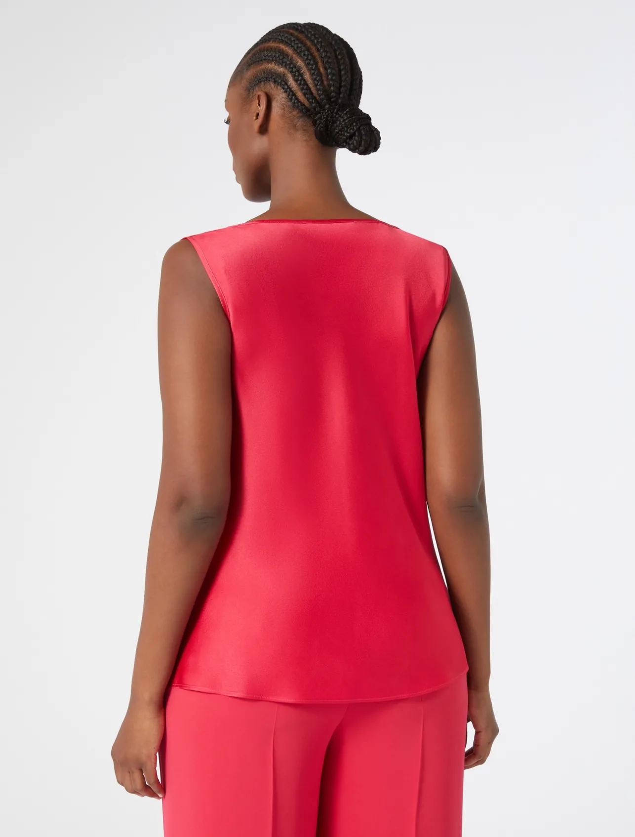 Discount Marina Rinaldi Crepe envers satin top FUCHSIA