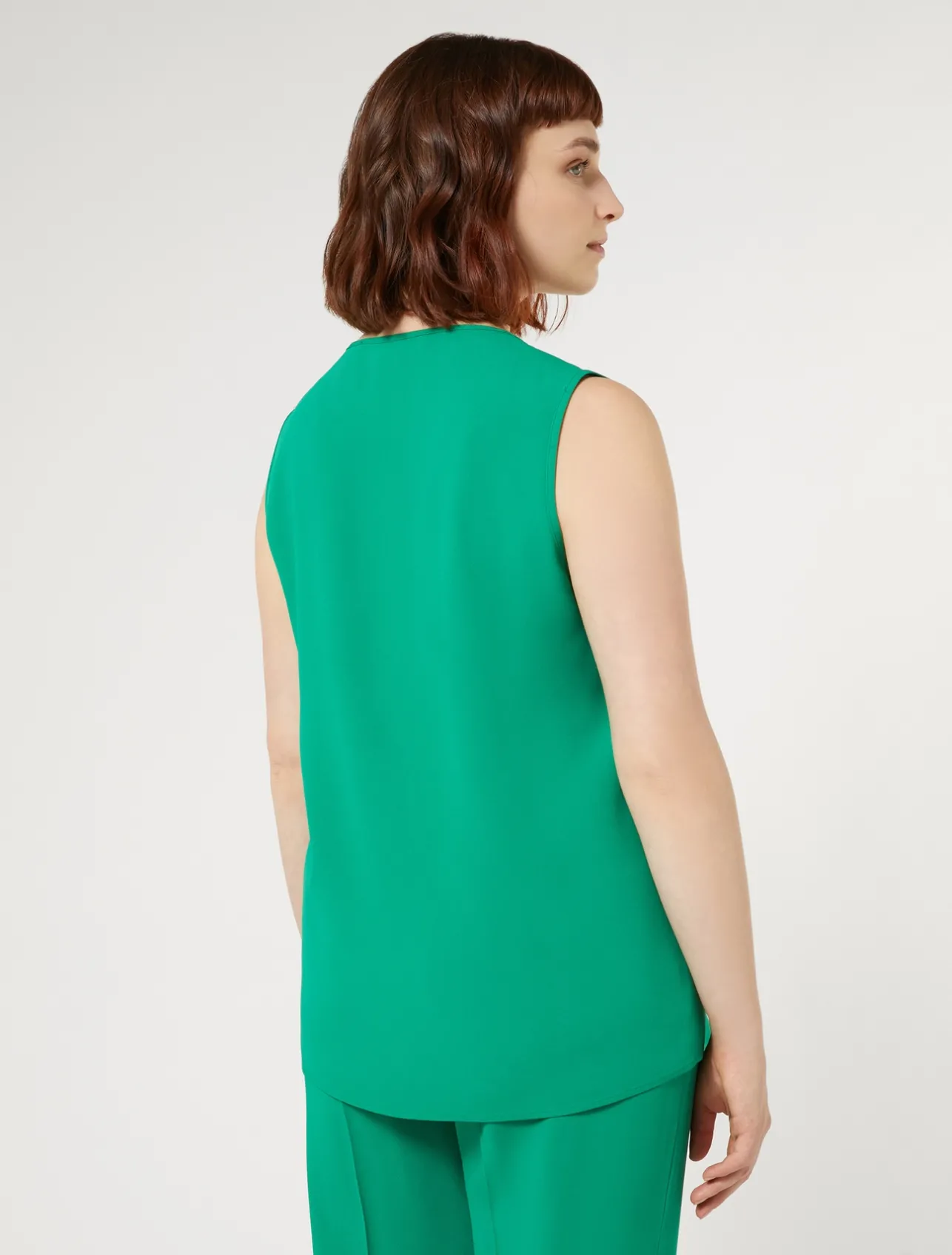 Best Marina Rinaldi Crepe envers satin top GREEN