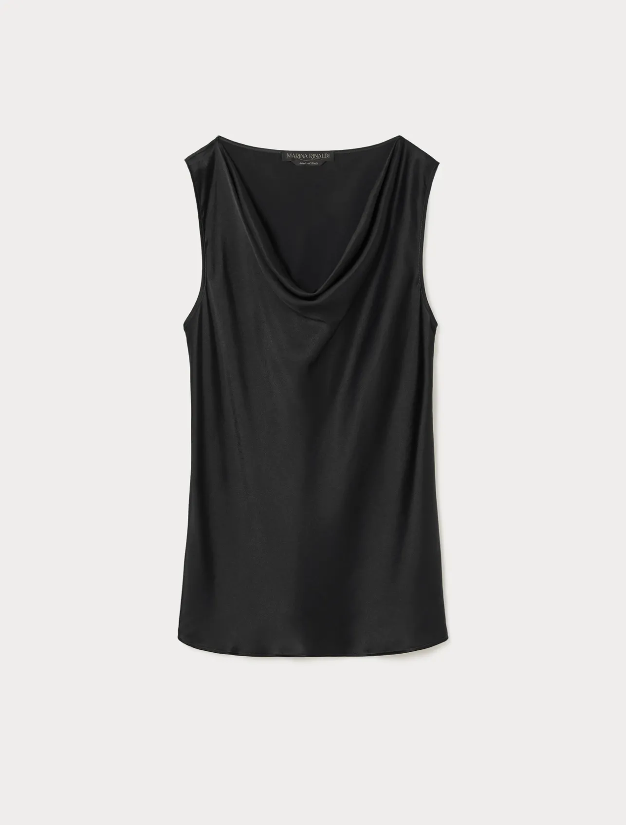 Online Marina Rinaldi Crepe envers satin top BLACK