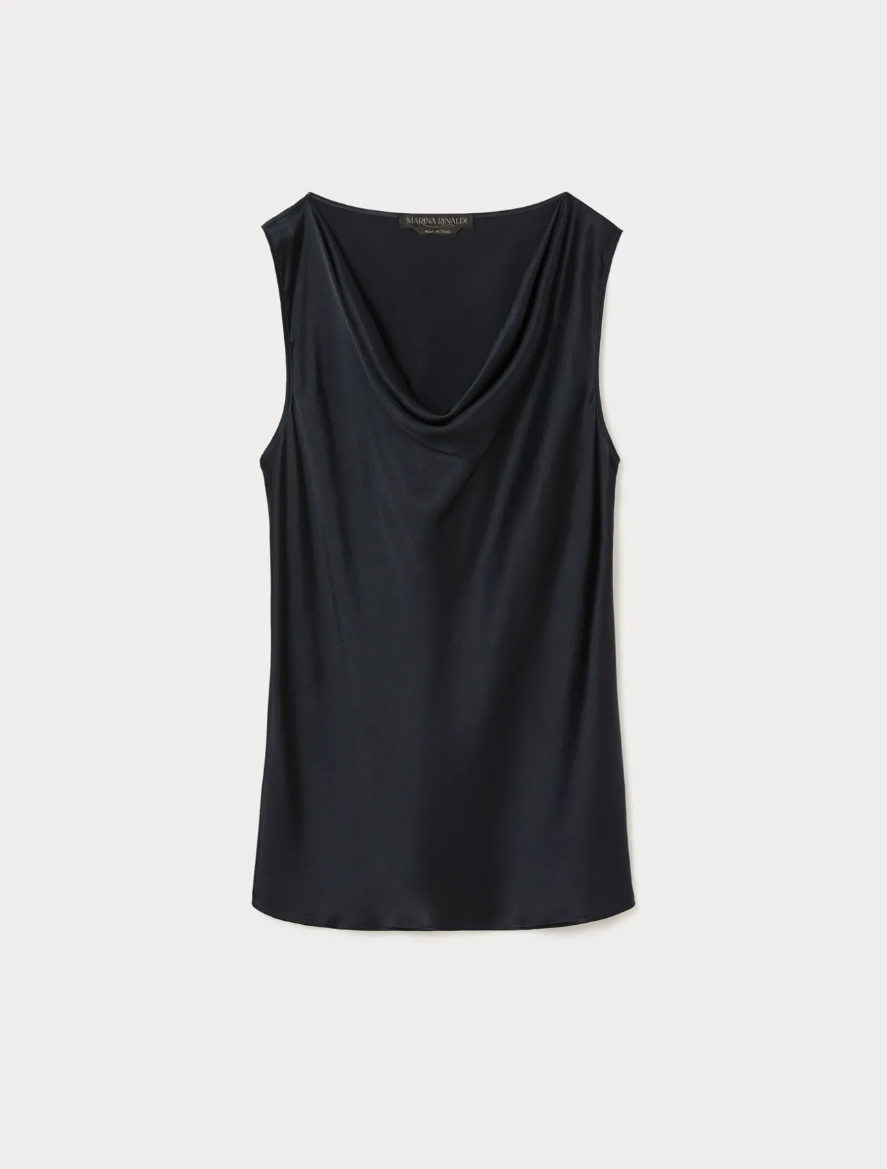 New Marina Rinaldi Crepe envers satin top MIDNIGHTBLUE