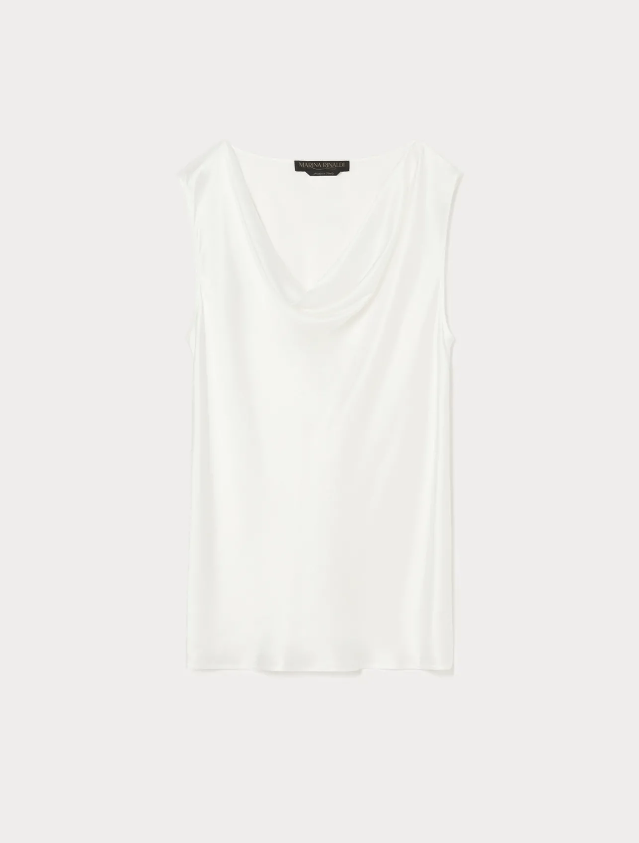 Discount Marina Rinaldi Crepe envers satin top WHITE