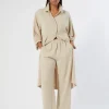 New Marina Rinaldi Crepe envers satin trousers BEIGE