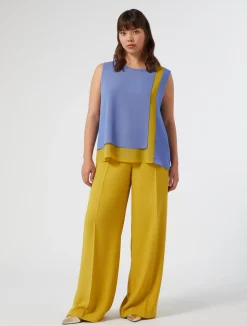 Best Marina Rinaldi Crepe envers satin trousers GOLD