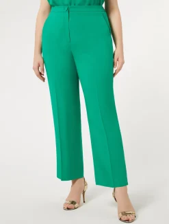 New Marina Rinaldi Crepe envers satin trousers GREEN