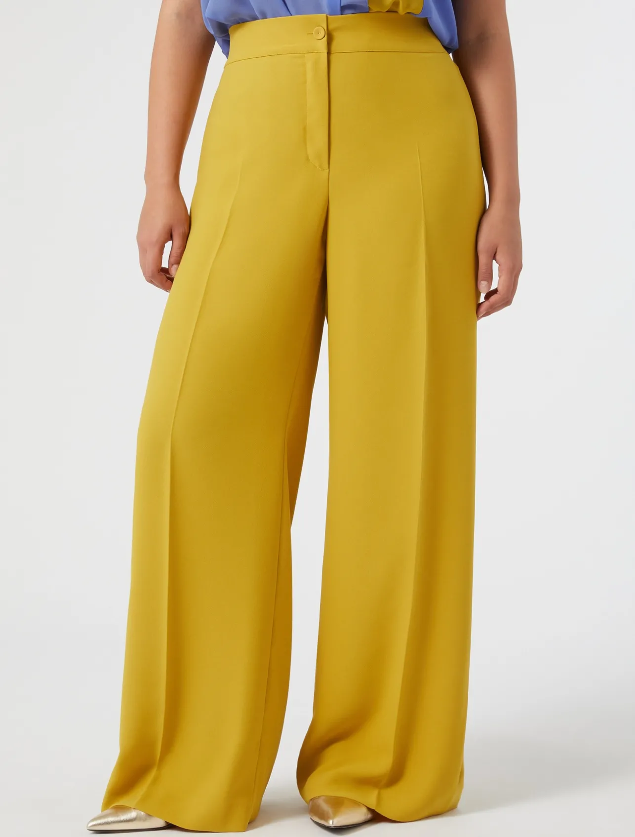 Best Marina Rinaldi Crepe envers satin trousers GOLD