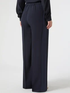 Clearance Marina Rinaldi Crepe envers satin trousers MIDNIGHTBLUE