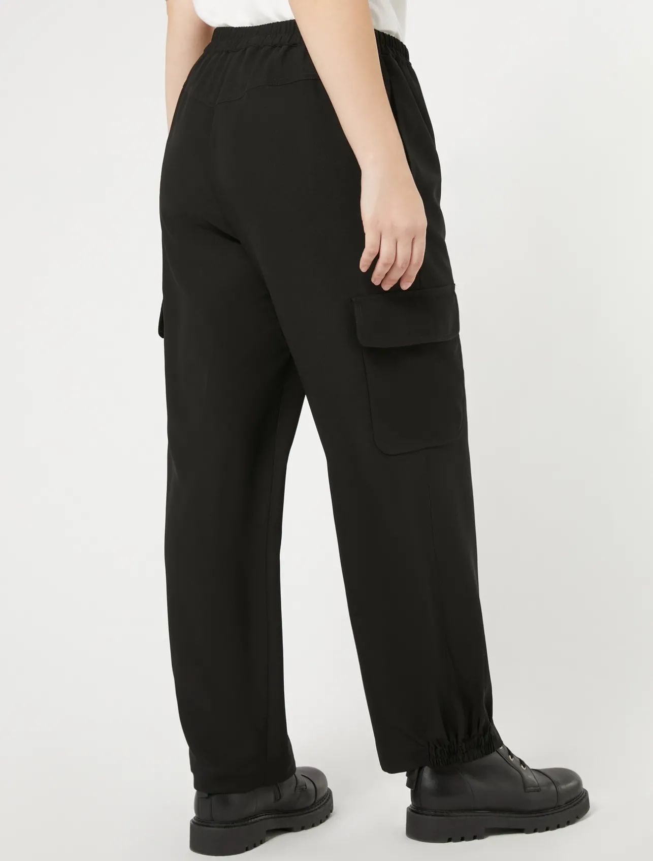 Best Marina Rinaldi Crepe envers satin trousers BLACK
