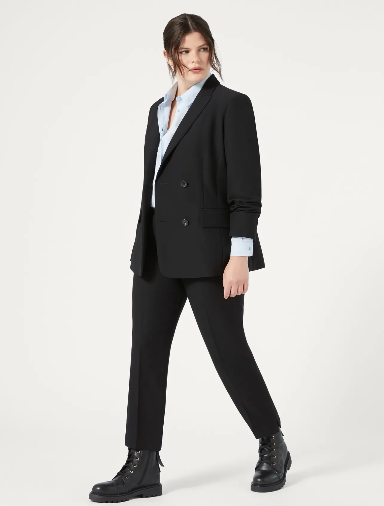 Hot Marina Rinaldi Crepe envers satin trousers BLACK