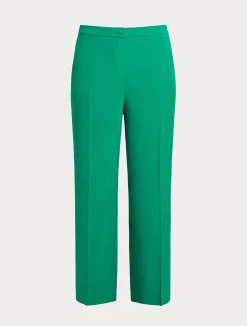 New Marina Rinaldi Crepe envers satin trousers GREEN