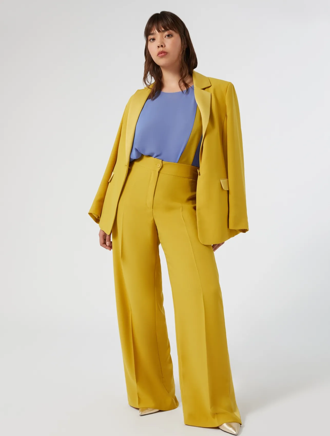 Best Marina Rinaldi Crepe envers satin trousers GOLD