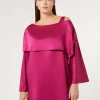 New Marina Rinaldi Crepe envers satin tunic RASPBERRY