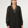 Online Marina Rinaldi Crepe georgette blouse BLACK