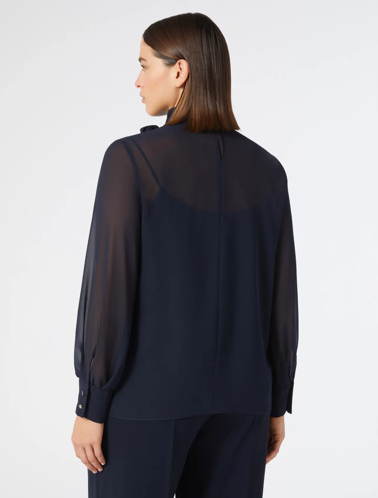 Online Marina Rinaldi Crepe georgette blouse MIDNIGHTBLUE