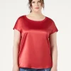 Online Marina Rinaldi Crepe jersey T-shirt RED