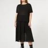New Marina Rinaldi Crepe knit skirt BLACK