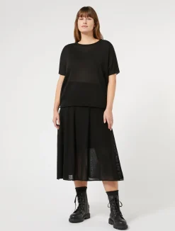 New Marina Rinaldi Crepe knit skirt BLACK