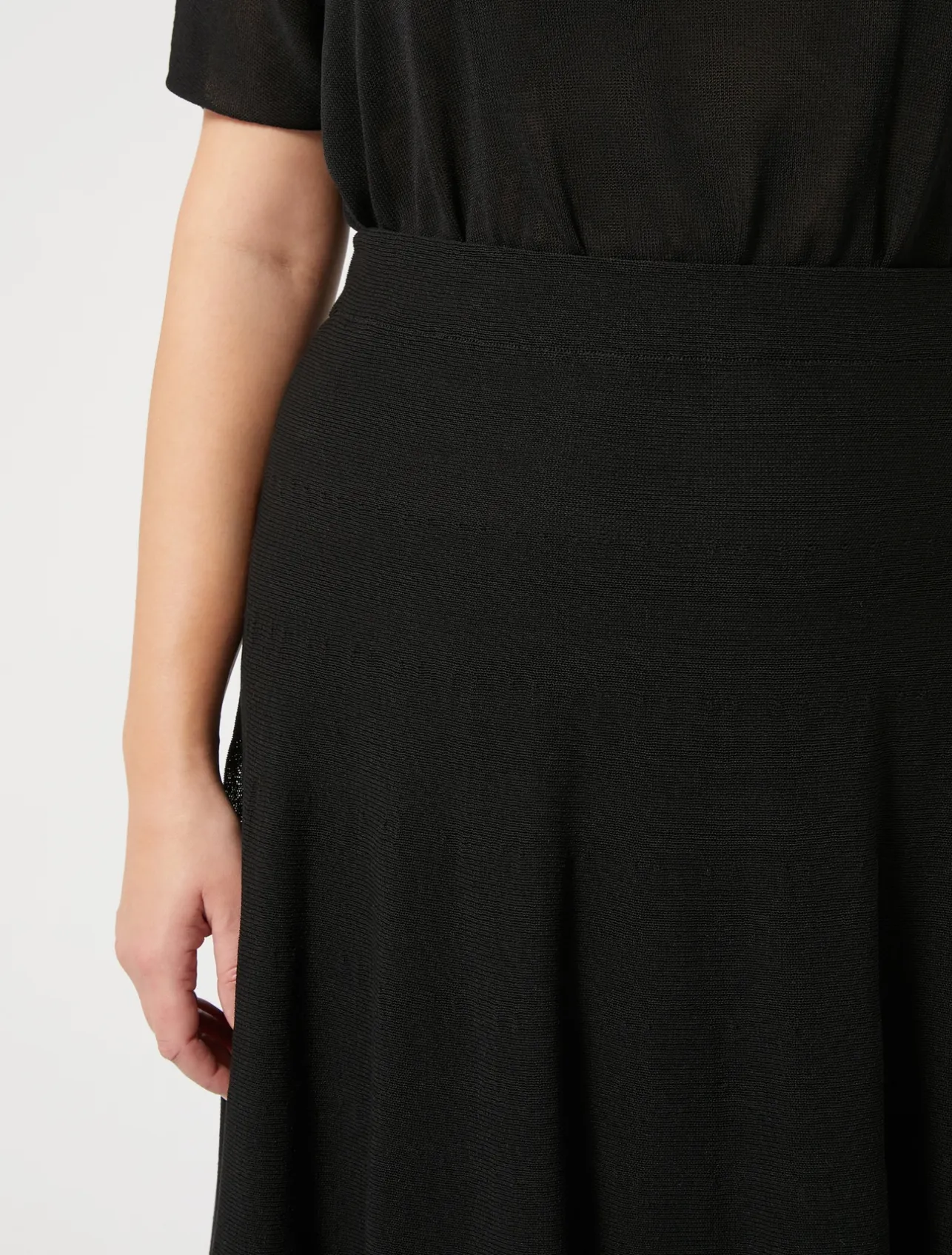 New Marina Rinaldi Crepe knit skirt BLACK