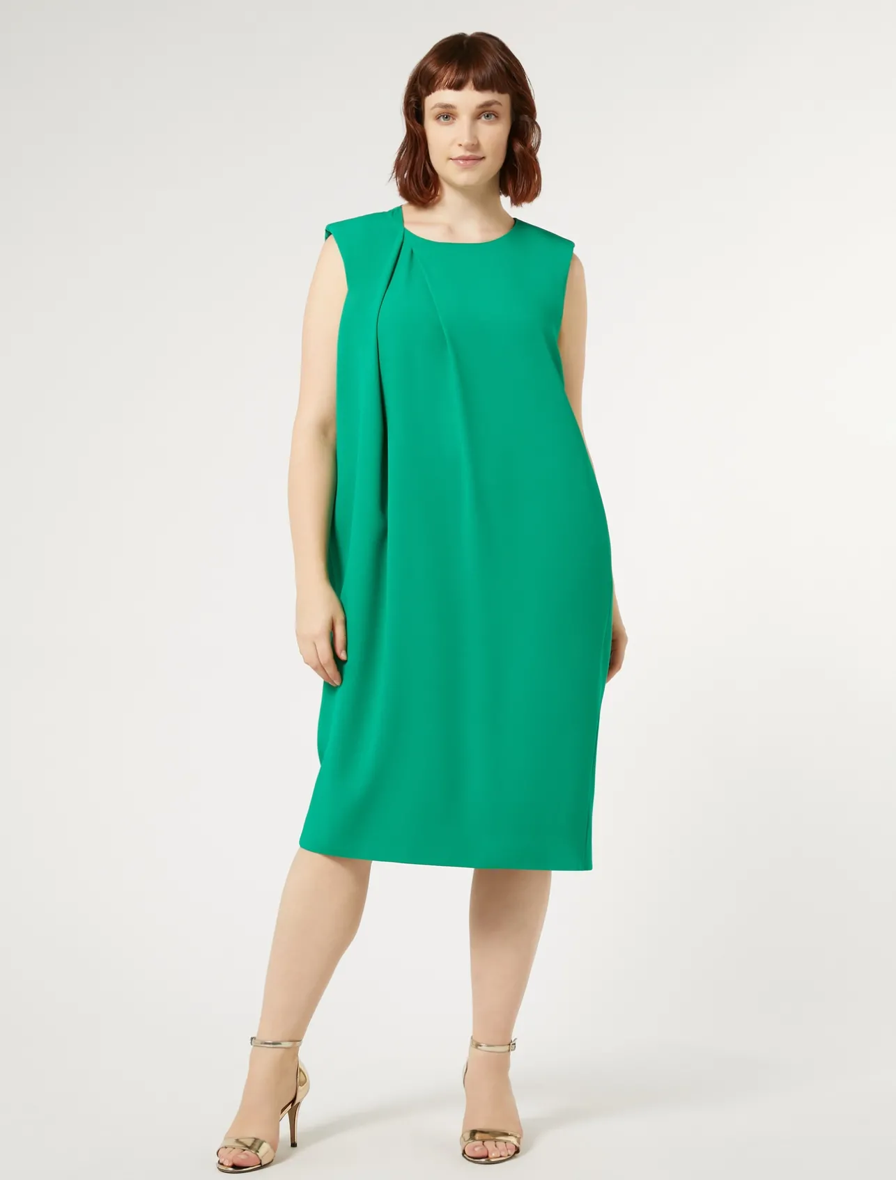Fashion Marina Rinaldi Crêpe envers satin dress GREEN
