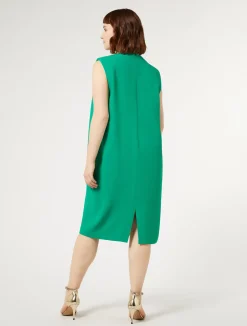 Fashion Marina Rinaldi Crêpe envers satin dress GREEN