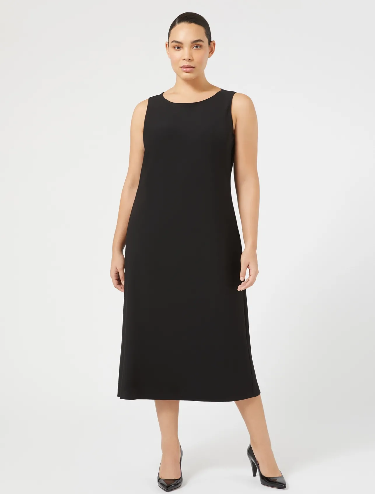 Discount Marina Rinaldi Crêpe satin dress BLACK