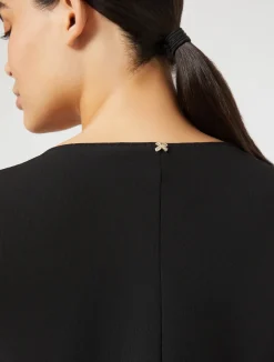 Discount Marina Rinaldi Crêpe satin dress BLACK