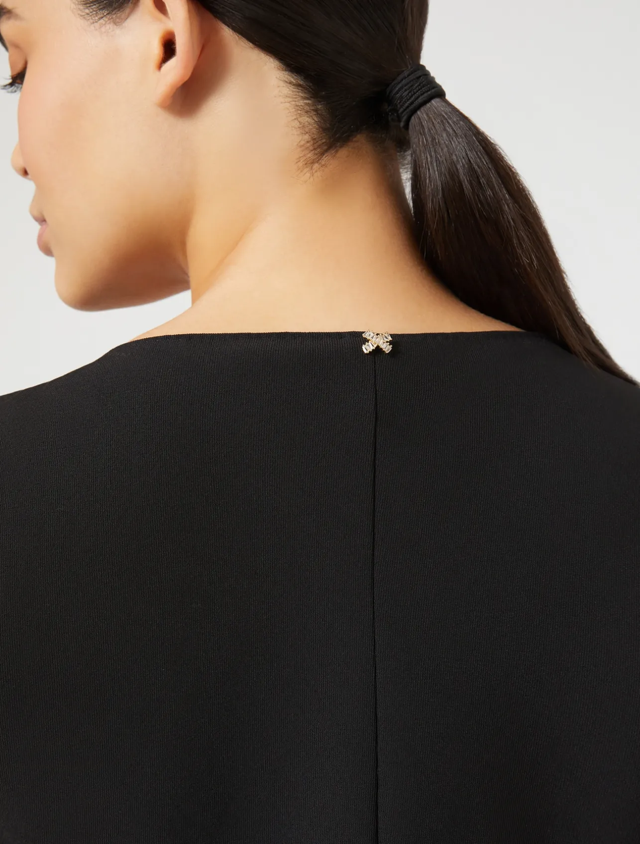 Discount Marina Rinaldi Crêpe satin dress BLACK