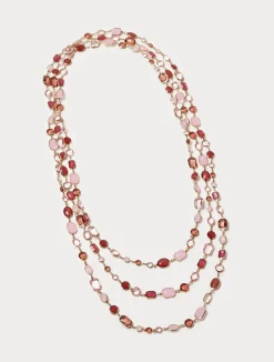 Sale Marina Rinaldi Crystal-adorned necklace PINK