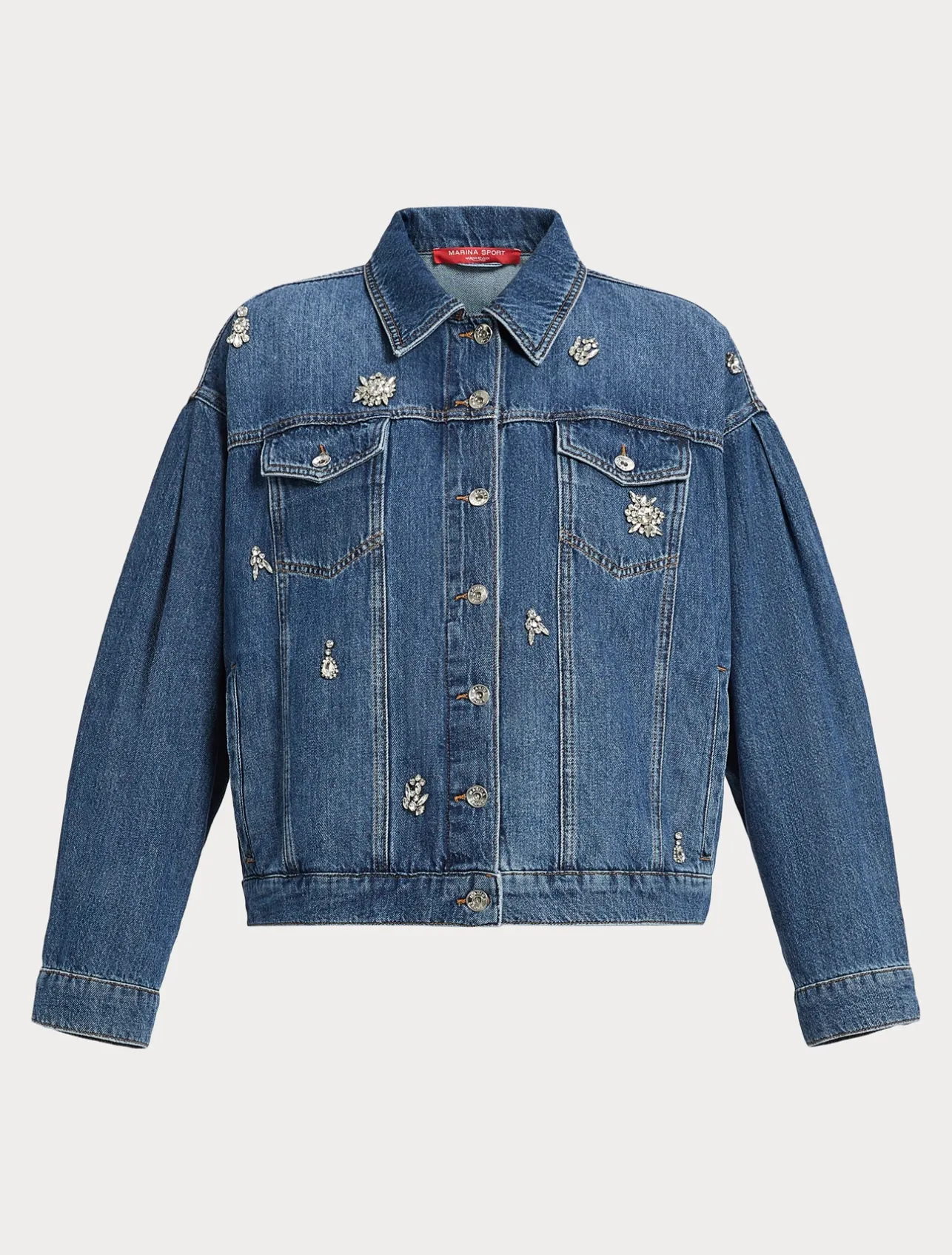 Best Marina Rinaldi Denim cropped jacket NAVY