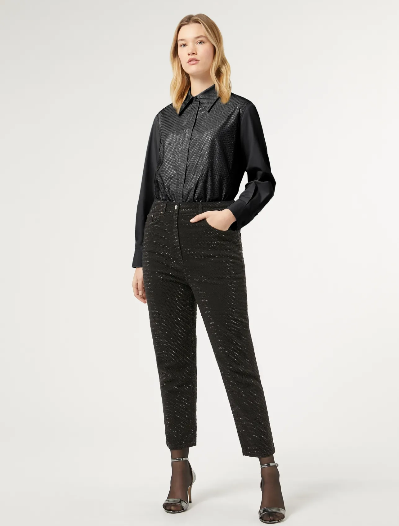 Clearance Marina Rinaldi Denim jeans with rhinestones DARKBOWN