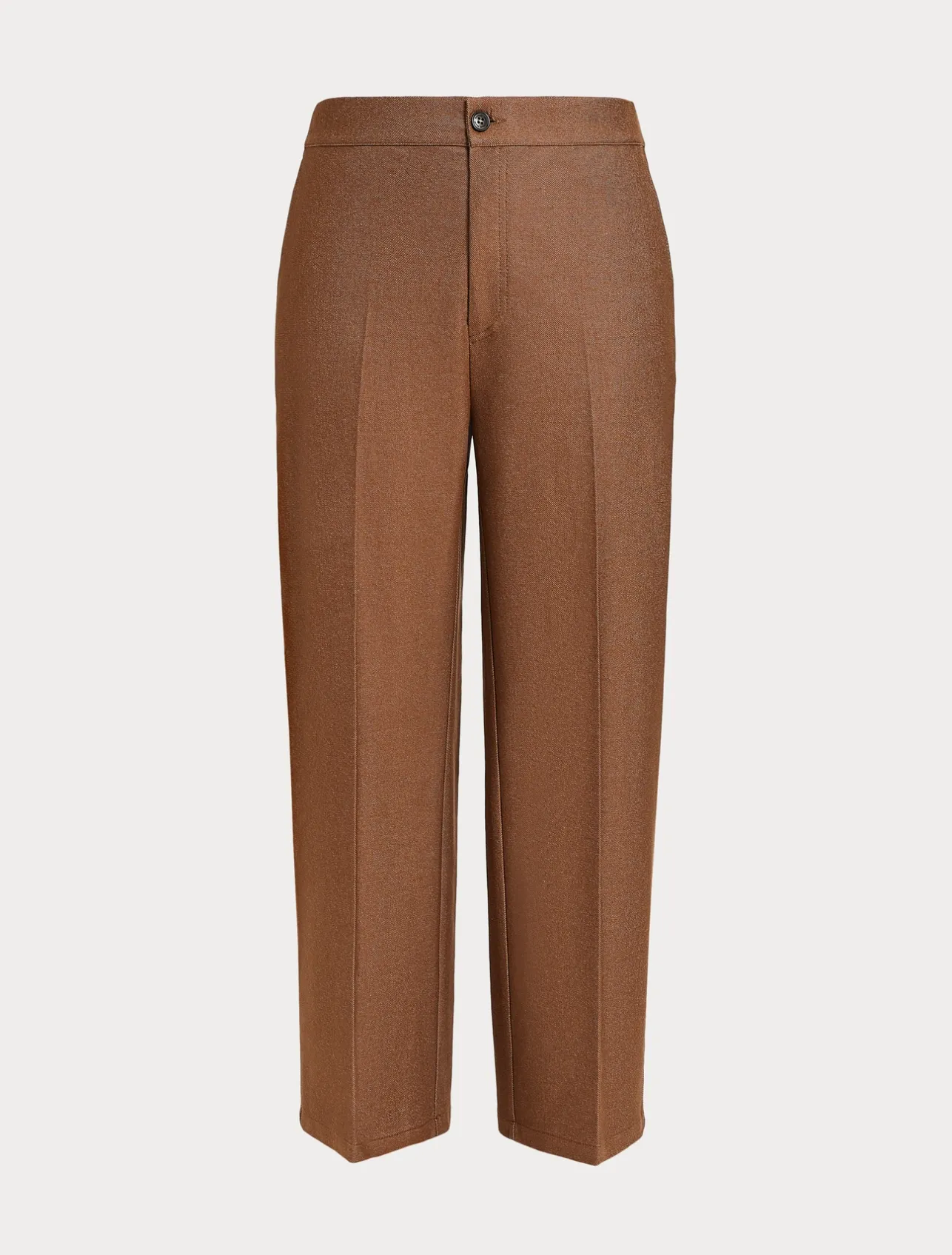 Clearance Marina Rinaldi Denim-look cotton trousers BRONZE
