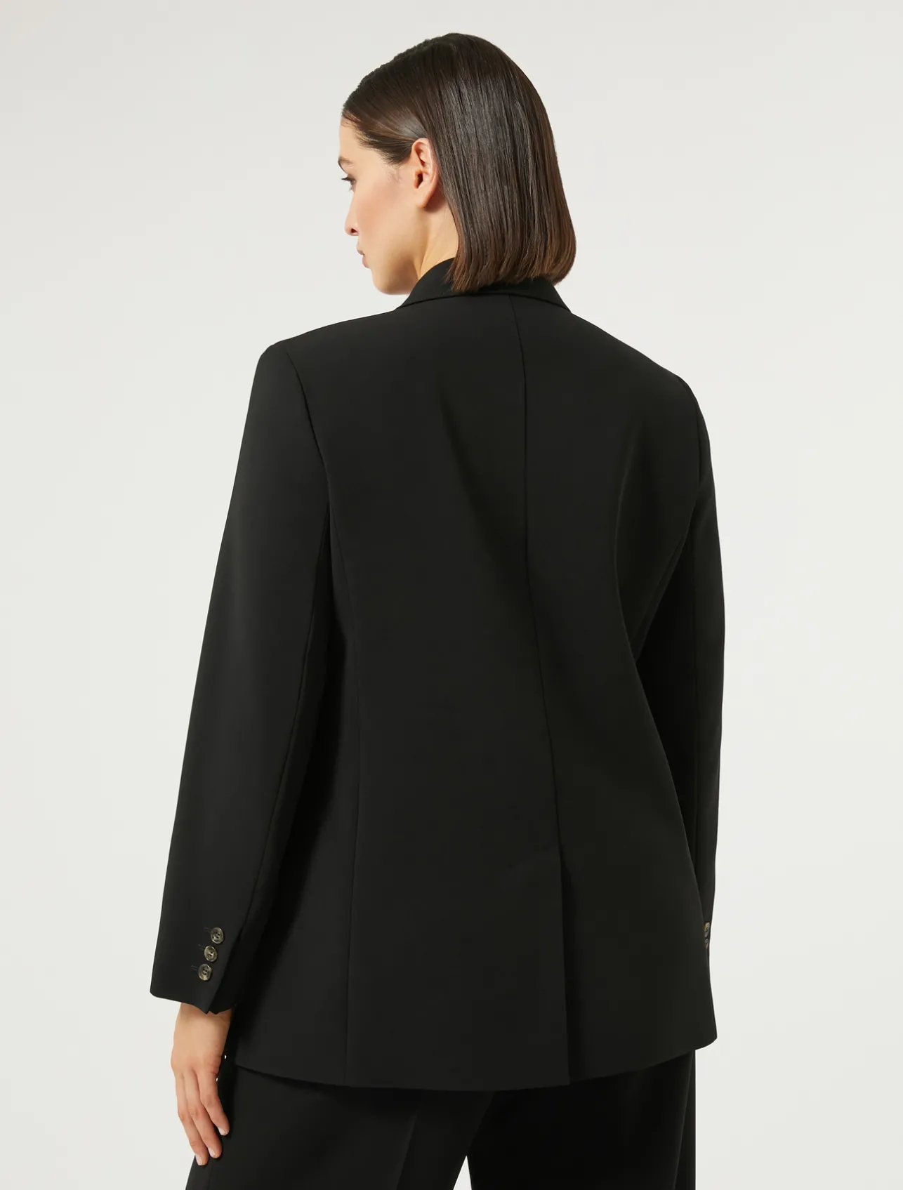 Best Marina Rinaldi Double-breasted cady blazer jacket BLACK