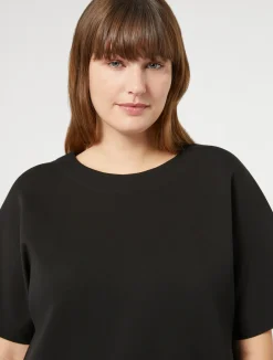 Fashion Marina Rinaldi Double-faced jersey dress BLACK