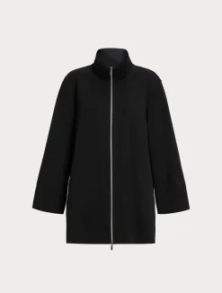Hot Marina Rinaldi Double-faced jersey jacket BLACK