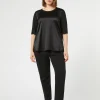 Online Marina Rinaldi Double-faced jersey trousers BLACK