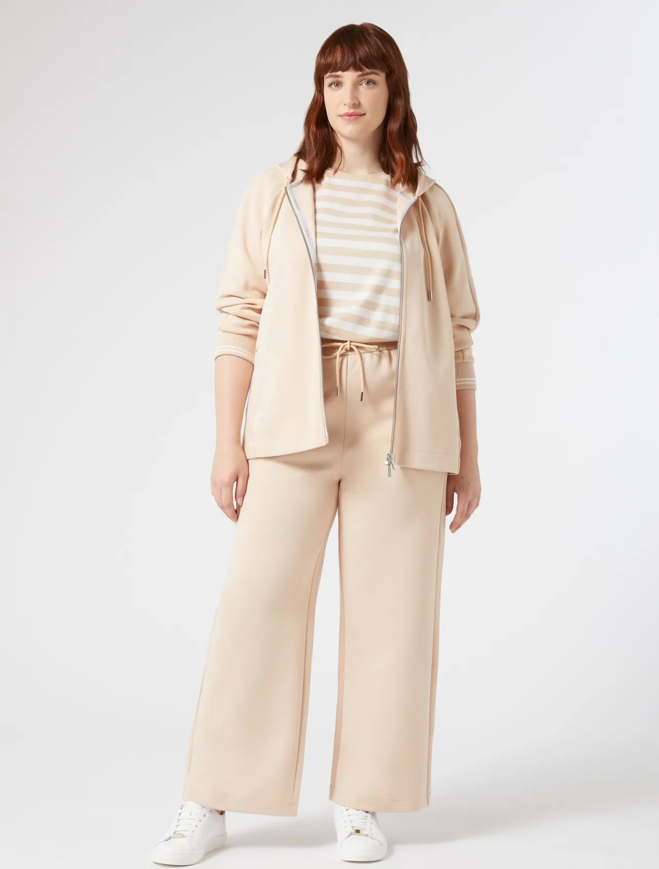 Fashion Marina Rinaldi Double-faced jersey trousers PINK