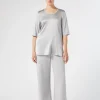 Sale Marina Rinaldi Double-faced jersey trousers LIGHTGREY