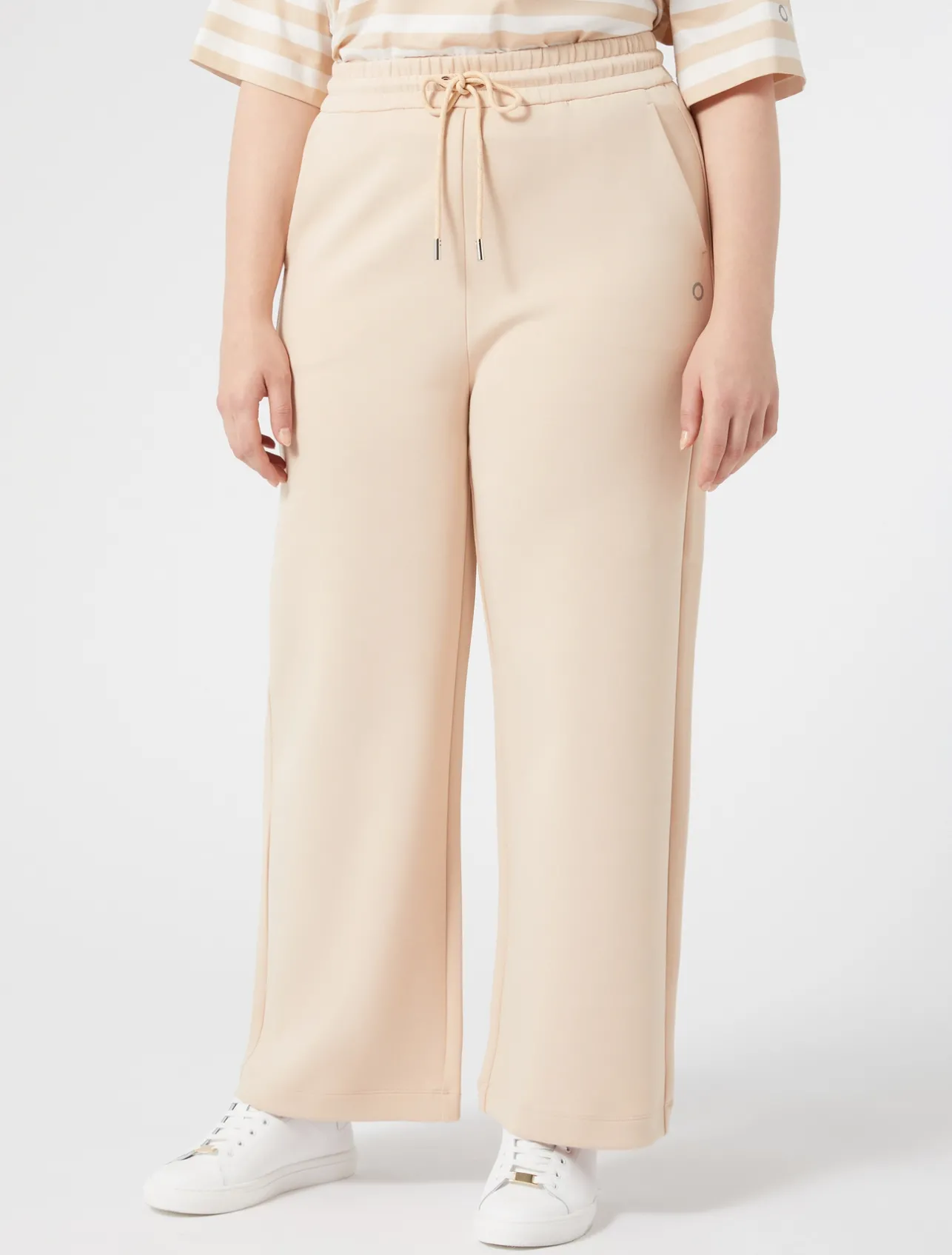 Fashion Marina Rinaldi Double-faced jersey trousers PINK