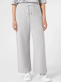 Sale Marina Rinaldi Double-faced jersey trousers LIGHTGREY