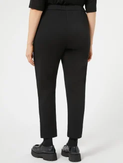Online Marina Rinaldi Double-faced jersey trousers BLACK