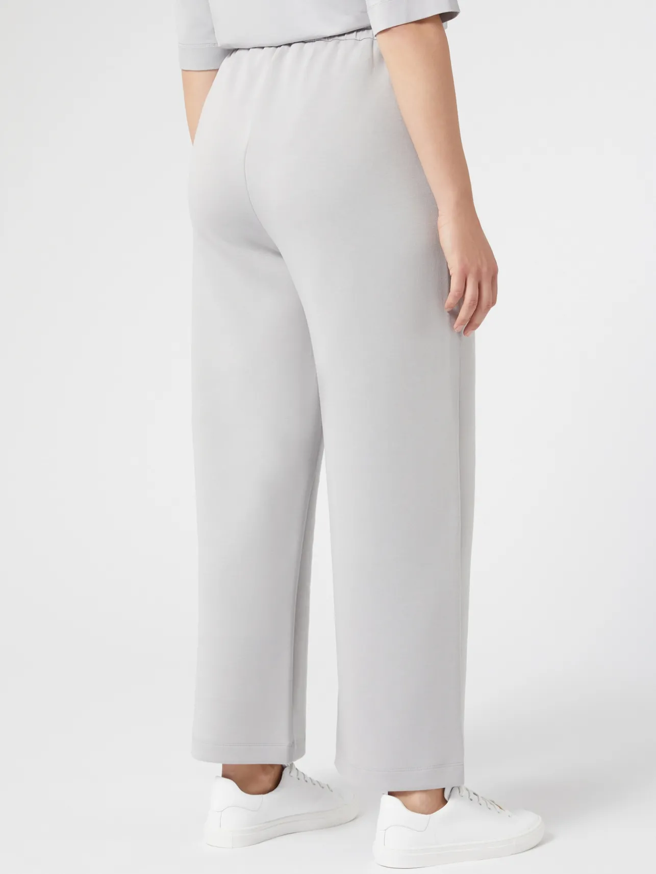 Sale Marina Rinaldi Double-faced jersey trousers LIGHTGREY