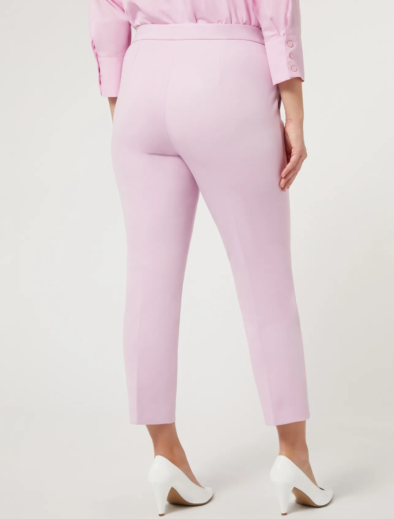Sale Marina Rinaldi Double-faced jersey trousers PINK