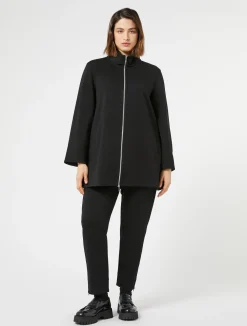 Online Marina Rinaldi Double-faced jersey trousers BLACK