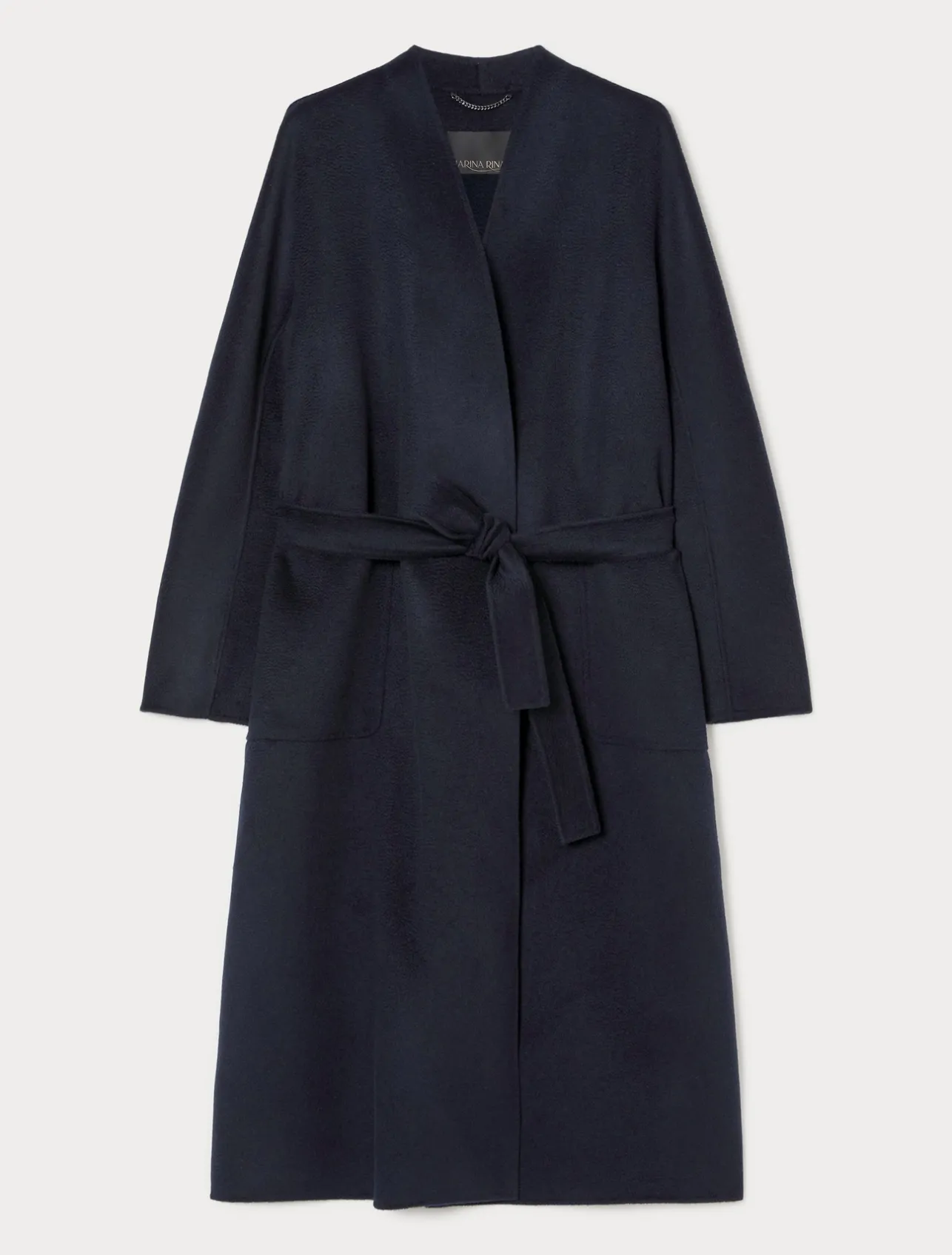 Discount Marina Rinaldi Double-faced pure wool coat MIDNIGHTBLUE