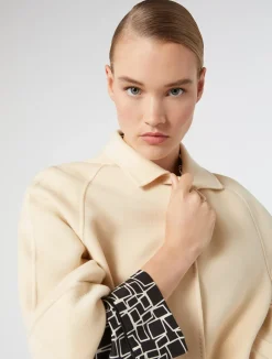 Discount Marina Rinaldi Double-faced wool and cashmere jacket POWDER