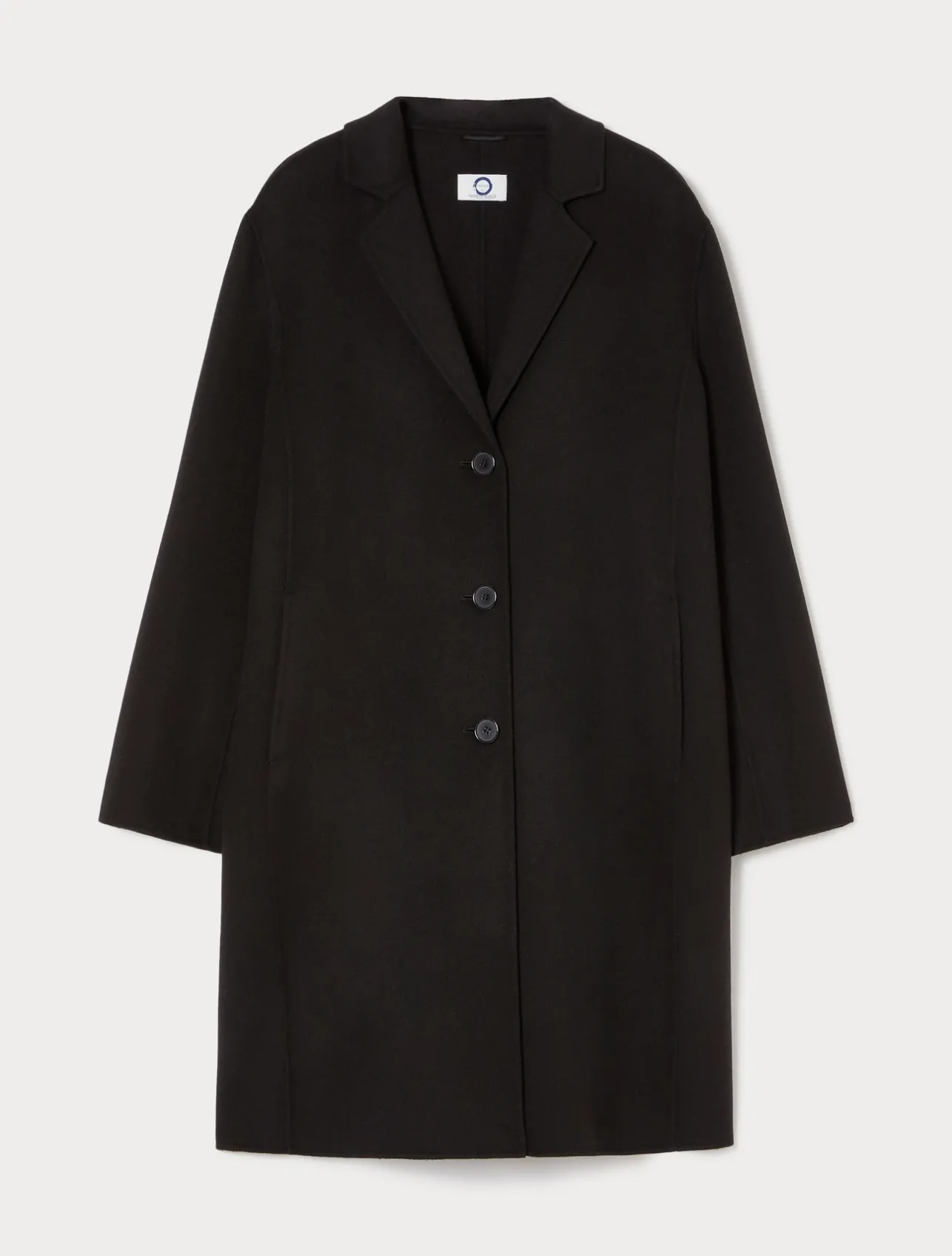 Discount Marina Rinaldi Double-faced wool and cashmere coat BLACK