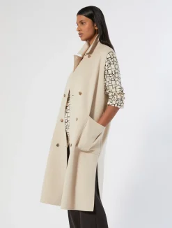 Online Marina Rinaldi Double-faced wool and cashmere gilet BEIGE